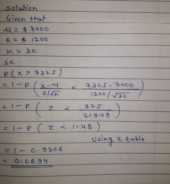 solution Given that (二子9-000 6 本 1200 So, 1200 | 3 25 219 09 usinドtable 三1-0. 9.306