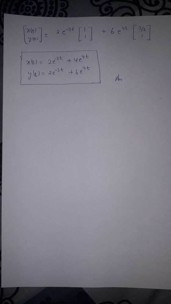 а e-36 о Filt? .) 11 + беч | 9 € + Чече x (t) = 2e3e y (t) = 20 3t + bent An