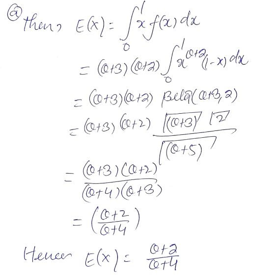 then, Elx) = fx f(x) de o 9-x) dx 그 こ = @+3)(C+2) - (0+3)@12) Bela @13,2) = @43) (0+2) (1043) 17 1(0+5) (0+3)(0+).) @+41(0+3)