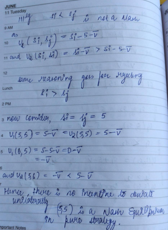 JUNE 11 Tuesday 1 mly 192 sf ů not a Mash 9 AM 10 Up (si, sg) = si-5-T 11 and Us (si, 4) = siū > si sū 12 same reasoning goes