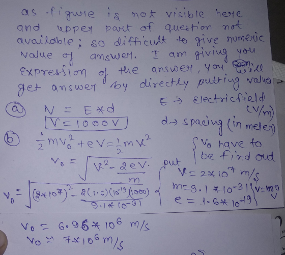 and ppe poit of queston m available: so difficult to give numetic vaJue amswet. am givivg you o of the answ EElectricfield 2