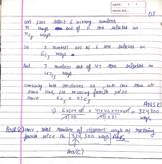 DATE PAGE NO. 03 A21 hl 3 Hence ANSC) hid