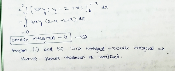 2.0 2 da [smycy - 2 +m) 8 (2-2 -2 Ara da Double integreal from (1) and (2) elne integreal - Double integral stokes theorem i