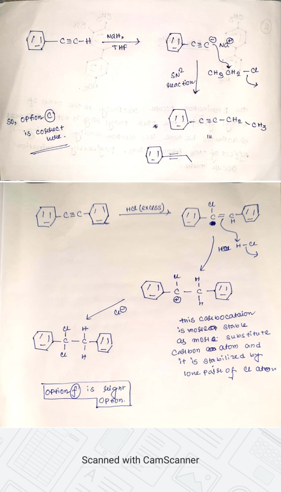 - C=C-CH2 CH3 -CEC-H NAH, THE + ULCE SN2 CH2 CH2 Geaction centro store So, opfion © Fund HA is collect wee. Ти ㅋ this HOL (ex