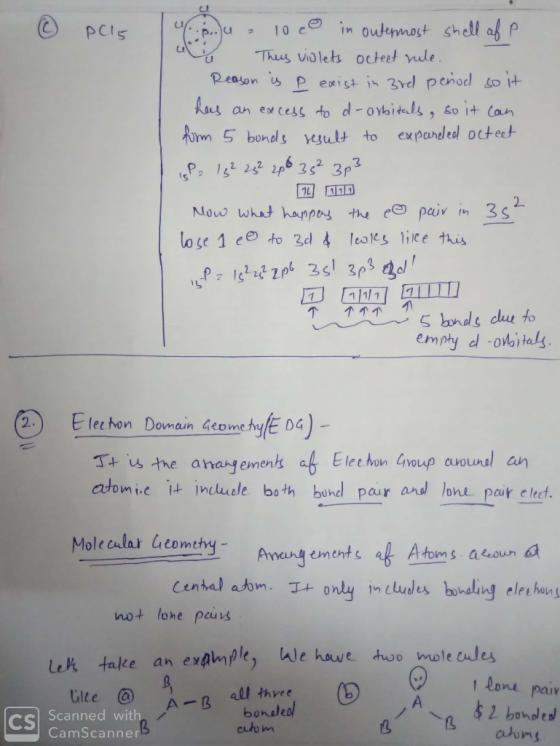 © pils uplu 1000 in outermost shell of p a This violets octect rule. Reason is e exist in 3rd period so it has an excess to d