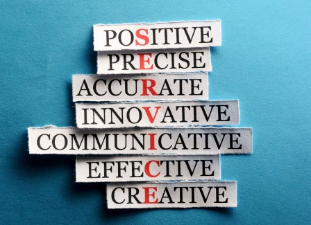 POSITIVE ACCURATE INNOVATIVE COMMUNICATIVE EFFECTIVE CREATIVE