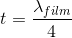 t=\frac{\lambda _{film}}{4}