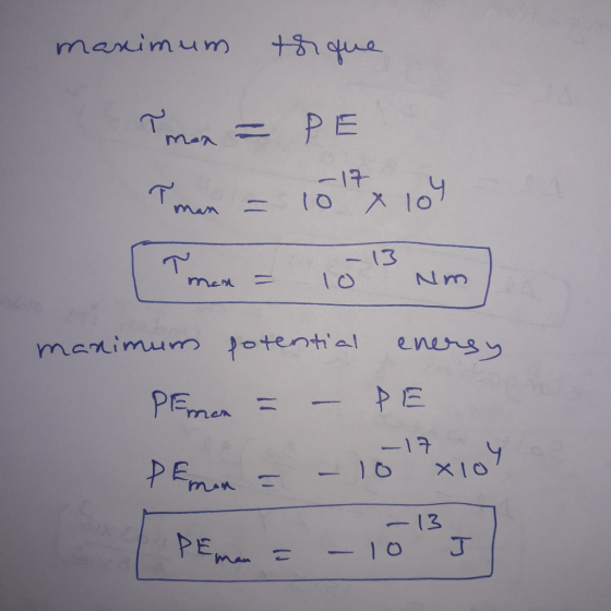 1T O Nm matim u m potential e IE men -13
