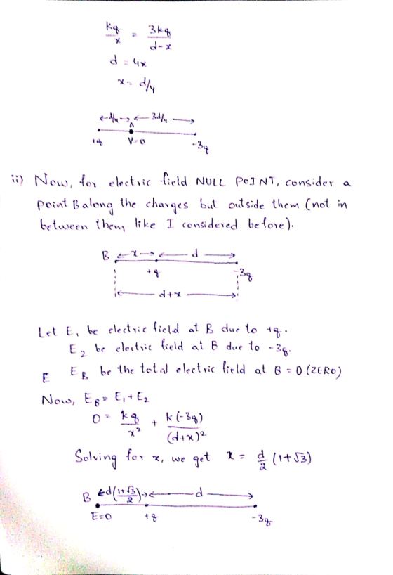 IK 3 Peint aleng the chavjes bt olside them (not ivn between them lke I considesed belove) 3 Let E. be electic field at B due