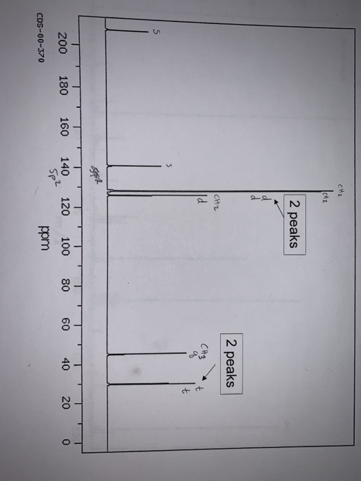 2 peaks 2 peaks CH3t 200 180 160 140 120 100 80 60 40 20 o ppm Sp CDS-00-370