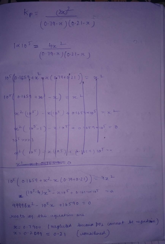 kp= (2002 (0.79-21) (0.21-2) 1x105= 4x2 (0-19-) (0-21-x) 10580.1659 + x + (Op 79+ of 21 ) = x 2. 10000.1659 txt - ) = x2 oc2