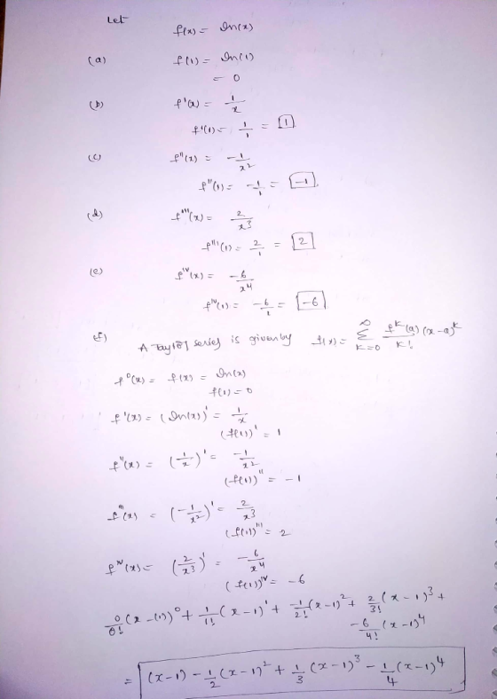 let flx) = dn(x) f(1) = anco f(o) = 0 f(n) = - fOs +=A (1 = 2 = 12 I fe= - = -6 is given by given by the s ek (a) (se ak