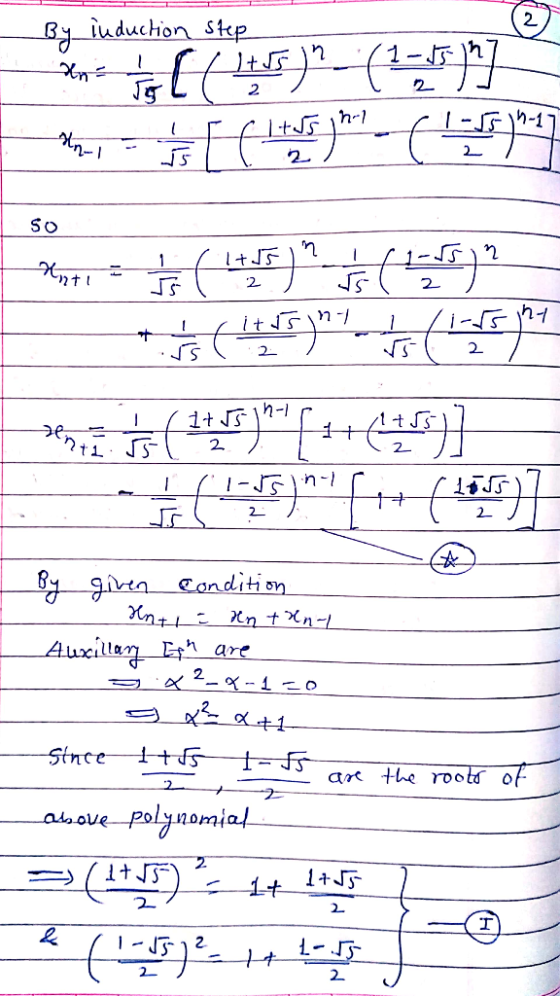 2. By iuduchion step 2 2 -1 2 2 So 1 Ant! 2 2 itisn 2 2 1+ N 2. 2 I-Jn 2 2 Auxillen E are 3 X2 -1 -0 +5 Stnce an the root of