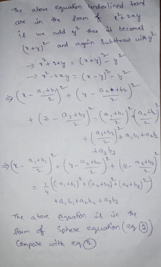 The above equation underlined ferm are in the form of x-ray if we add it then it becomes (x+y)2 and again substract with ye -
