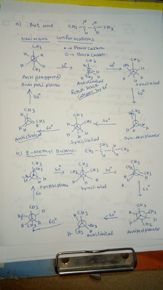 But ane и CH3 -с -- CHz New mann conformations СН3 • Front carben О-ack Cat: 4 СИ сы, Н 4 60 60° СН3 - А Н Anti (staggered) A