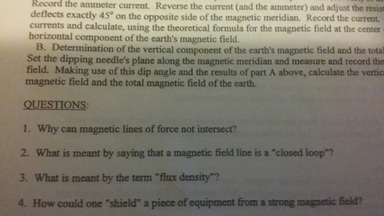 Record the ammeter current. Reverse the current (a