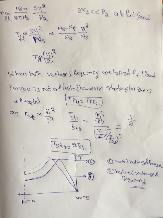 SXqCC Rg at hellloch el aTNS When both voltage & fequency are haired full lead Torque is not of feeted however startratorquee