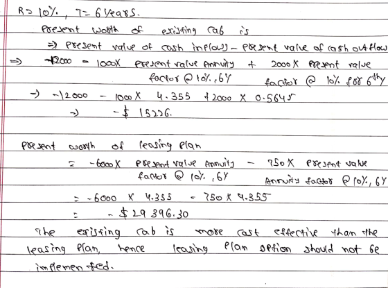 Rъ lo/. 6 Vears euning ab Рsesemt value of h tnflou PEnt value of ra sh Рoesent bth Alo 2000 X Rnt valve nanWraid foctoso6Y 1