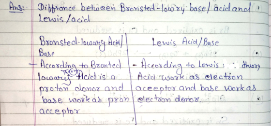 Ansi Difference between Bronisted - lowo dy base) acidando Lewis / acid boontore o bro Bronsted-locowity Acil Lewis Acid/ Bas