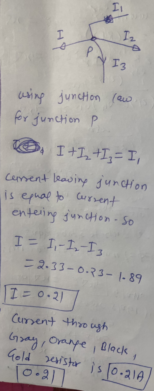Ij I Iz P Y I3 using junction caw for junction P I t I + I= I, current leaving junction is equal to current entering junction