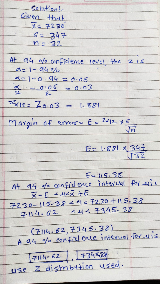 Solution! Given that Xニ子230 n32 At a4 olo confIdence leve the 21s dz 1-a4 0/ a1-0.04-0.06 a0 6 2 O.03 2 12 Z0.a3 1. 881 Marai