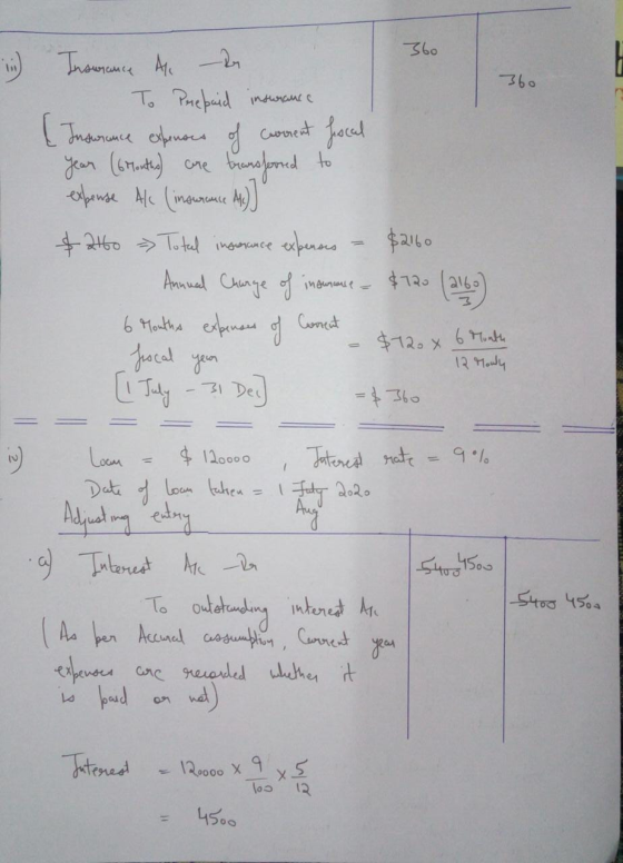 360 in 360 insurance Insurance All de To Prepaid insurance Insurance expenses of corrent fiscal year (6 Montha) care transfer