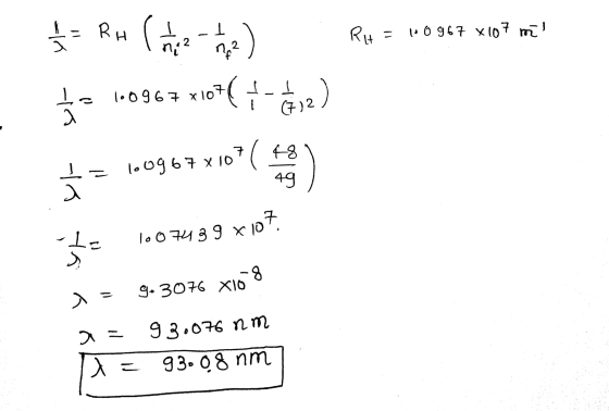 - 1. RH = 10 367 x107 mi) RH = 100967 x 107 ml 2 = RH ( 1.0967x107( 1-62) * = 1.09678107(4 ijte 1007439 x107 1 = 9-3076 x108
