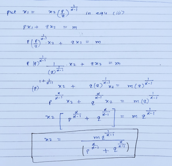 put x:= x2(2) in equ cil2 prit qu2 = m P .X2 + q x2 = m P looks .x2 + 2x2 =m x2 + 2(2) x2= X2 + q x2 = m (2) - dit x-1 q = ma