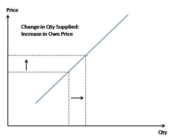 Price Changein Qty Supplied: Increase in Own Price Qty