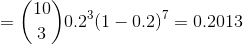 = (19) 0.28(1 – 0.2)? = 0.2013