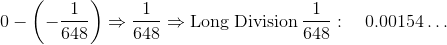 0- 648) > 648 > Long Division 2 648 / 648 : 0.00154...