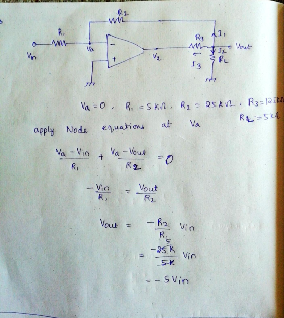 3 apply Node esuatiou at Va 10 a Vout VioVout R, R2 Out z 2S k in