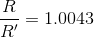 R = 1.0043