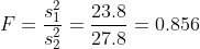 F÷23.8 = 0.856 í 23.8 =-2 =-= 0.856