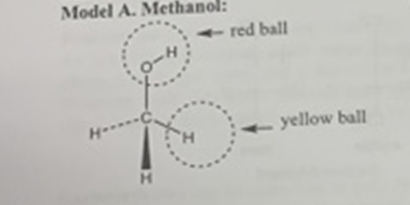 Model A. Methanol: red ball - yellow ball