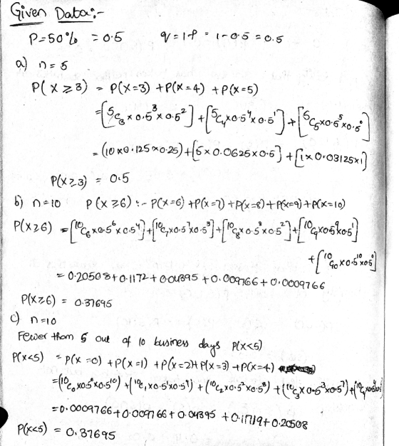 -- - -- I Given Data: - 50 °၂ - 6.6 / P :-05 0.s ) D = ၆ , P( x ) - (x=3) +Ptx = 4) + F(x5) - ၀၈၀%”)+(၂၀၁၀+) - (o x8-125*62)+