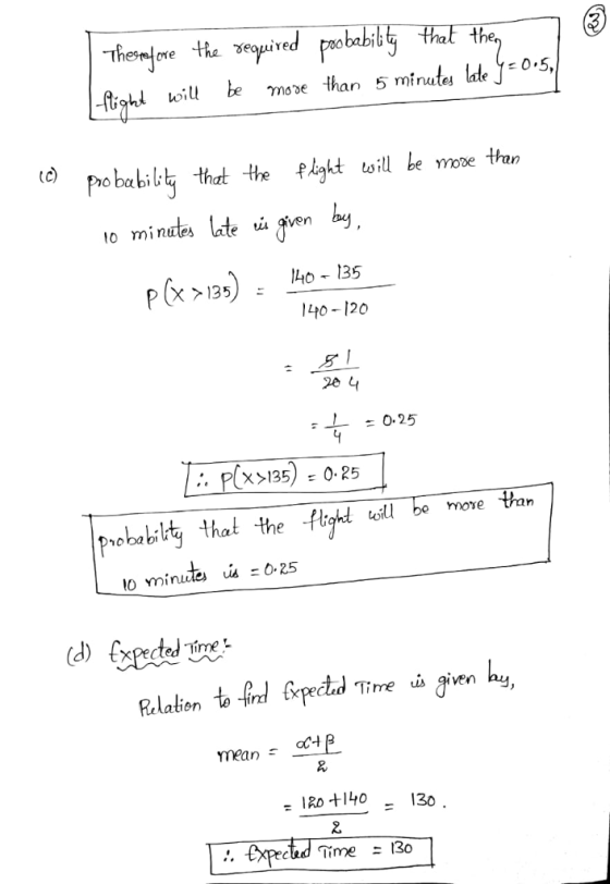 lighd voilt b mose than 5 minutes lde5 bilt that te ytt toill e mone than to mi nuie 40 135 40-120 20 4 0.25 P(X>135)-0.25 Pr