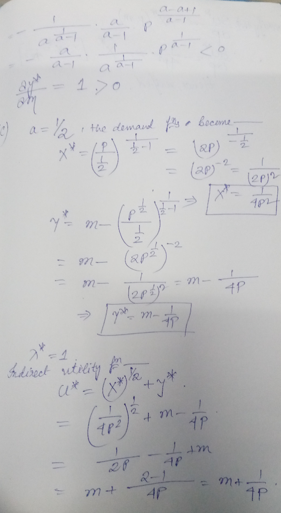 a aa- -C) a = 1½ , the demand fills a become - x=1P 1 -1 - 1ap) - 2 y m-) = m+ (ap3) n- Tap2 = m - 4 > yah m-#1 21. = 422) +