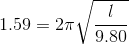 1.59 = 2 V9.80