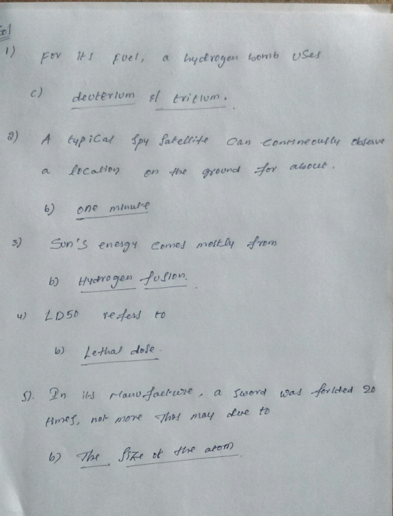 Fw Foel, a byctvegen kemb uses 6) one minud 3) Sns enegy Comed met-ly n b) Hyero geni b) Letha dose