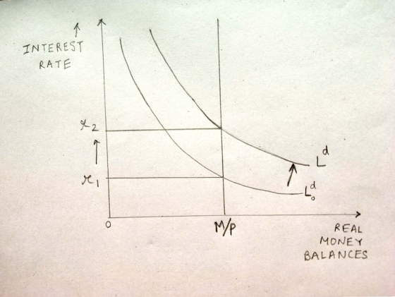 INTEREST RATE l2 1 d L ri M/P REAL MONEY BALANCES