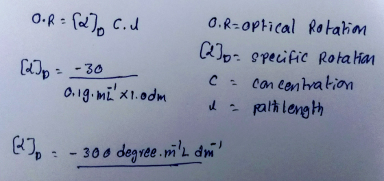 0-R = fen C. 0.R-OPtical Rotahim Ap 9pecific RotaHan -30 cn cenhation C 0.1g.mix1.odm d t palhlengh degree.il di 306