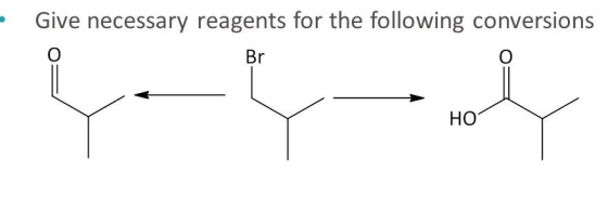 Give necessary reagents for the following Predict