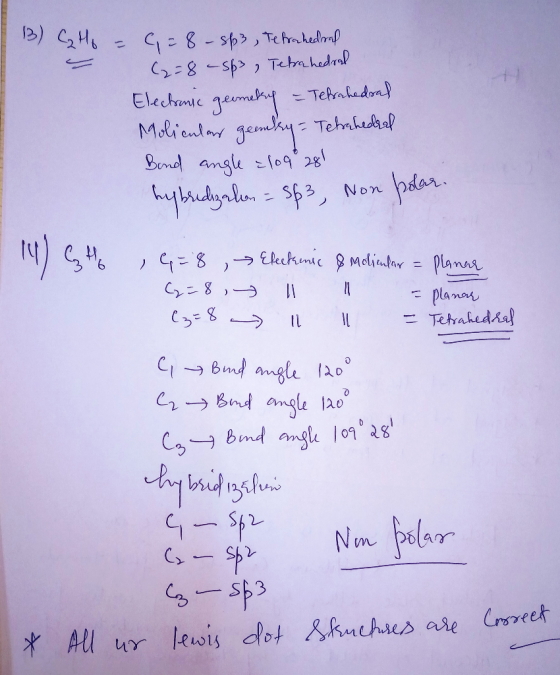 B) CH. - .= 8-sp3, Tetrahedral (2=8 - Sp3, Tetrahedral Electronic geometry = Tetrahedral Molicular geentry - Tetrahedral Bond
