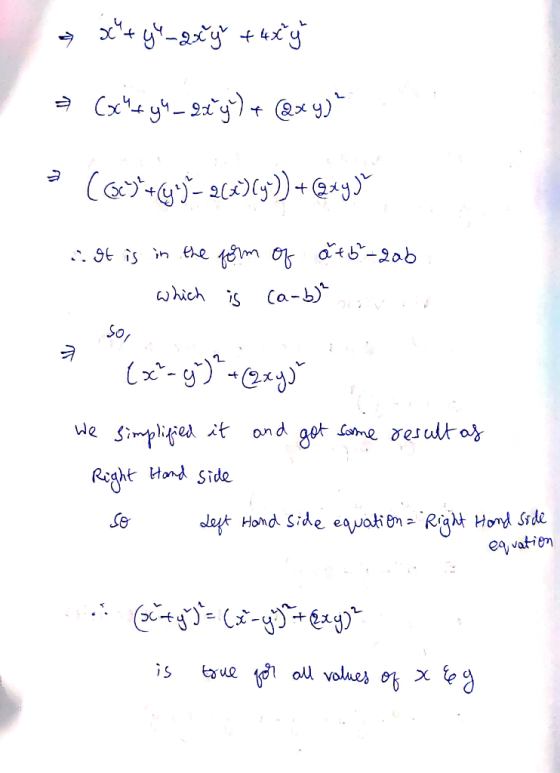 X which iCa-b)* We Simplifeit ond get ome desulta Roght Hond Side Se Jayt Hond Side eauati om Riat Hond Side e vatien