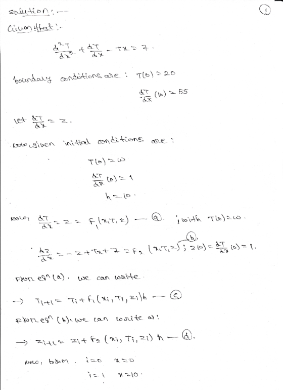 solution ay aK et& uoto siven nitiol conditions ane AT FioT esn (a) can oaite ー@ ד; + h (x;,-T1, zjk .כ Tİ.+1 ..