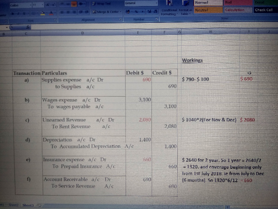 Calibri Wrap Text General Normal Bad GO Merge & Center Conditional Format as Neutral Formatting Table Calculation Check Cell