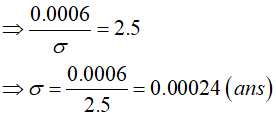 0.0006 = 2.5 0.0006 so = 0.00024 (ans) 2.5