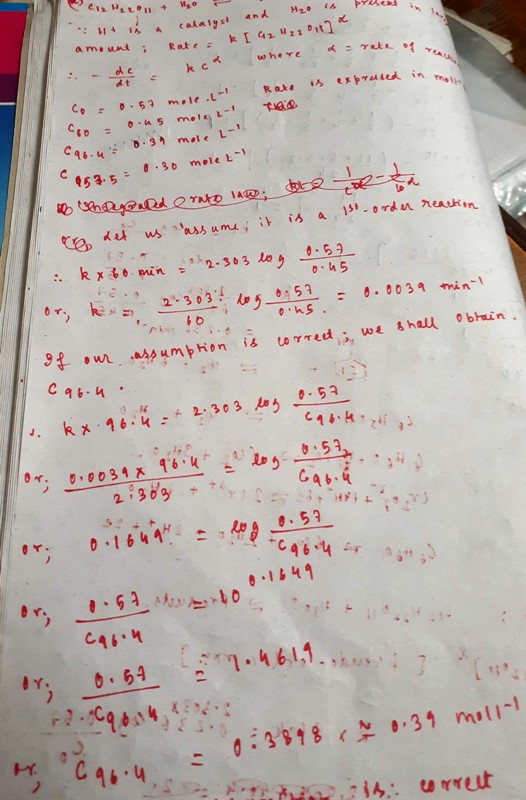 THALMO 2 and Ht is a calalyst amound; Rate = R1 H2O is pellent in Rate = k[ G2 H220 ta - de k oa where a = rate of Cos 0.57 m