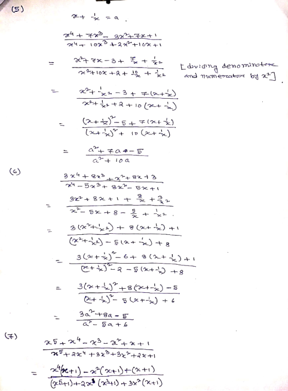 (5) o +e denominoterc Edavidna and mumeratort bg x| 3+ 子(+ a+ そa4-5 C o a +x*+ 8% + 3 5x 3 . g*.- 5*+! 922 8 t i - gx+ 8 - 3